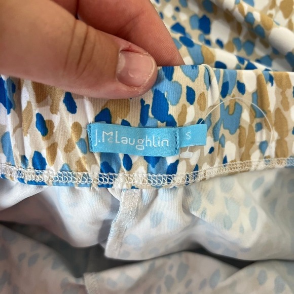 J Mclaughlin Briana Skort Small Small Catalina Cloth Athletic Stretch Blue Polka - Picture 5 of 7